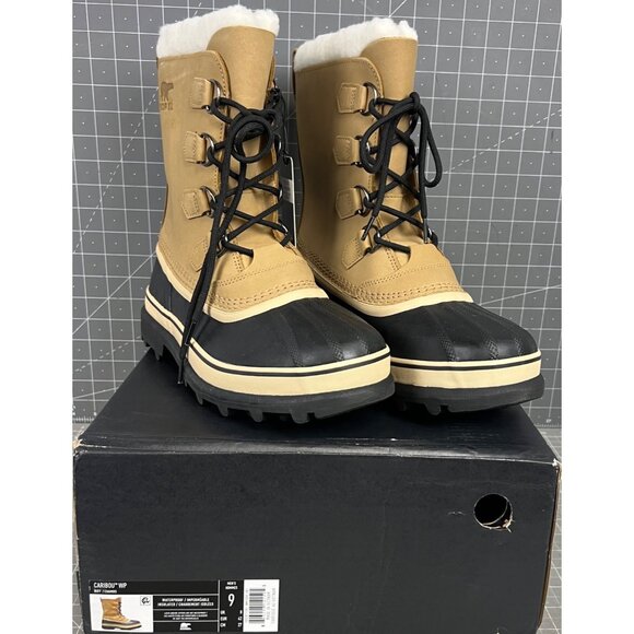 Sorel Other - SOREL Caribou Men's Waterproof Boot Size 9 - Tan Insulated NEW